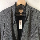 Ruffle Trim Ponte Blazer-3
