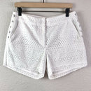 Lace Up Eyelet Shorts-1