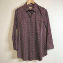 Abstract Print Button Down Top-2