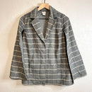 Cape Windowpane Plaid Poncho Jacket-2