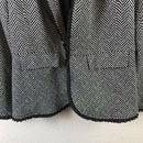 Ruffle Trim Ponte Blazer-4