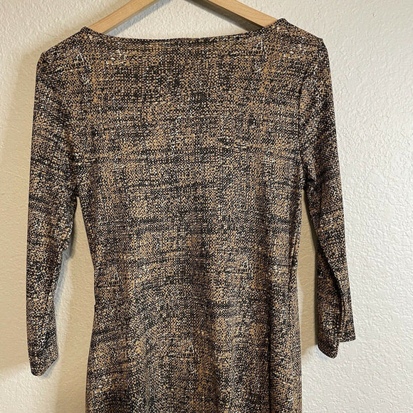 Ruched Side Faux Wrap Dress