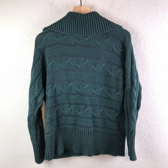 Cable Knit Snap Cardigan Jacket