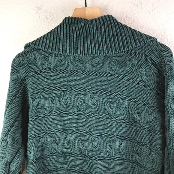 Cable Knit Snap Cardigan Jacket