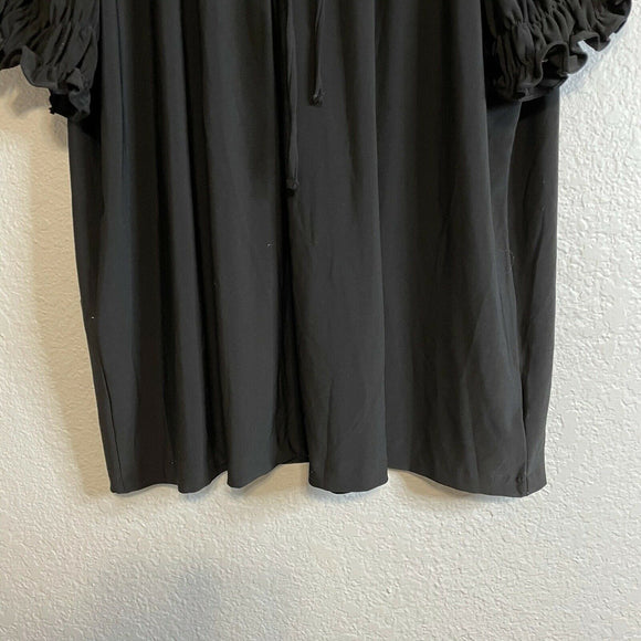 Smocked Tie Front Blouse