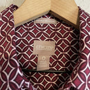 Abstract Print Button Down Top-4