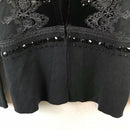 Embellished Velvet Trim Cardigan-4