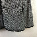 Ruffle Trim Ponte Blazer-5