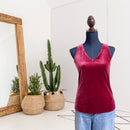 Velvet Sleeveless Top-1