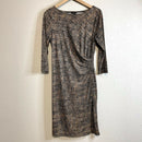 Ruched Side Faux Wrap Dress-2